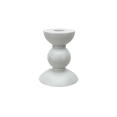 Addison Ross Trade Uk Small White Bobbin Candlestick - 10cm