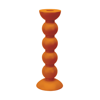 ADDISON ROSS TRADE UK TALL ORANGE BOBBIN CANDLESTICK - 24CM