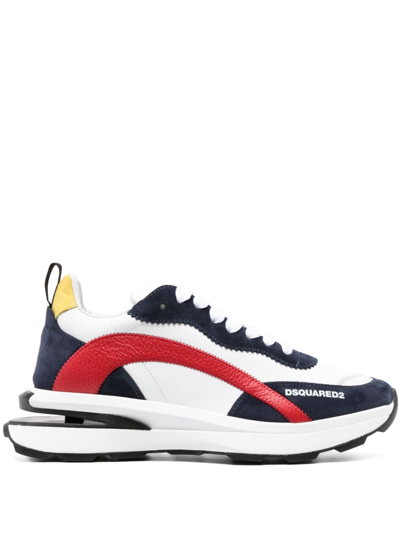 Dsquared2 Logo-patch Lace-up Sneakers In Weiss