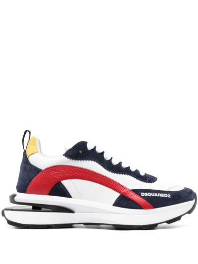 Dsquared2 Logo-patch Lace-up Sneakers In Blue