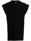 Rick Owens Short Cap-sleeved T-shirt In Schwarz
