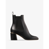 JIMMY CHOO JIMMY CHOO WOMEN'S BLACK THESSALY 65 POINTED-TOE LEATHER ANKLE BOOTS