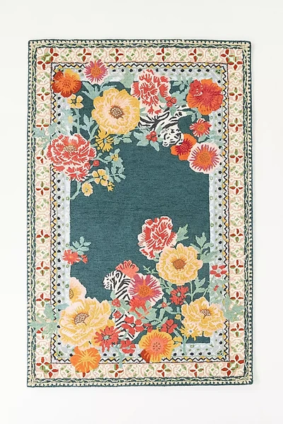 Anthropologie Hand-tufted Gitta Floral Rug