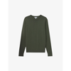 Reiss Mens Ivy Green Wessex Slim-fit Wool Jumper