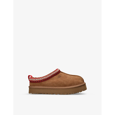 UGG TAZZ SUEDE AND SHEARLING ANKLE BOOTS 6-10 YEARS BROWN EUR 35 / 2.5 UK