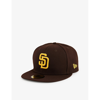 NEW ERA NEW ERA MEN'S BROWN 59FIFTY SAN DIEGO PADRES BRAND-EMBROIDERED TWILL CAP