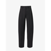 Isabel Marant Sopiavea Checked Straight-leg Mid-rise Virgin-wool Trousers In Anthracite