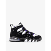 NIKE NIKE MEN'S BLACK WHITE PURE PURPLE AIR MAX 2 CB 96S SWOOSH-LOGO LEATHER AND CANVAS HIGH-TOP TRAINERS