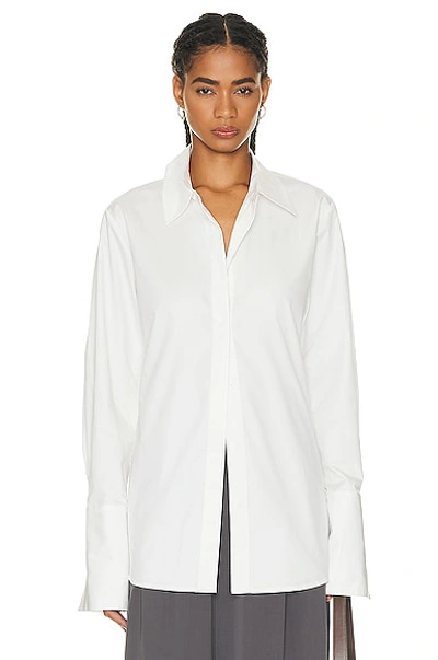 St Agni Open Back Shirt In White