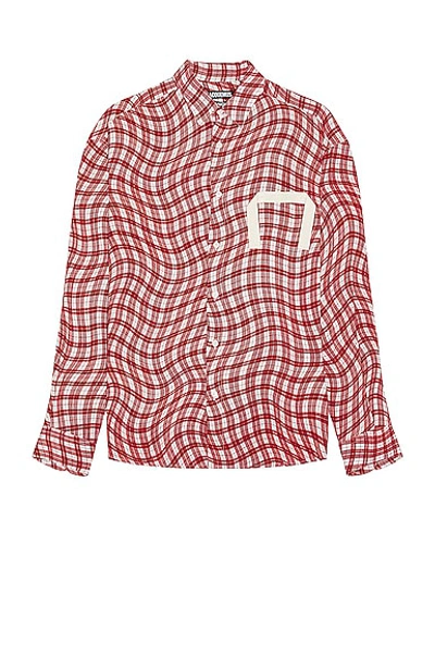 Jacquemus Red La Chemise Melo Checked Shirt