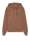Jacquemus Brown Le Chouchou 'le Sweatshirt Brodé' Hoodie In Brown