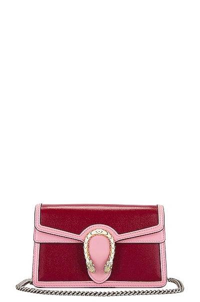 Gucci Dionysus Small Leather Shoulder Bag In Red