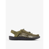 Keen Green Two-cord Construction Sandals In Dark Olive Black