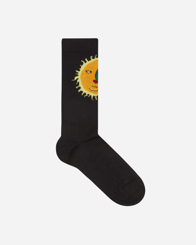 Sky High Farm Moon Earth Jacquard Socks In Black
