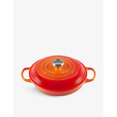 Le Creuset Signature Shallow Cast-iron Casserole Dish In Volcanic