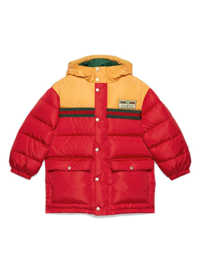 Gucci Kids' Down Jacket For Guy In Rosso