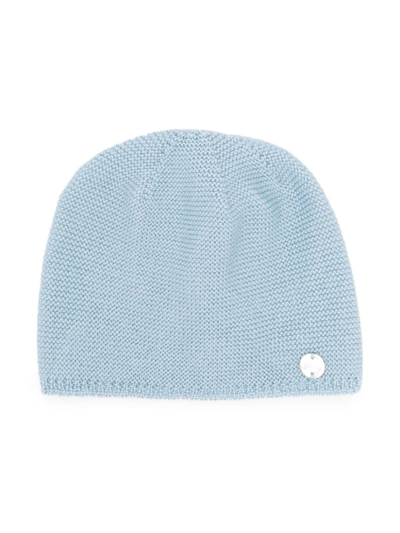 Paz Rodriguez Babies' Button-detail Wool Beanie In Blue