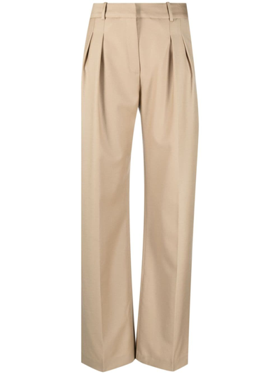 Loulou Studio High-waisted Tailored Trousers In Neutrals