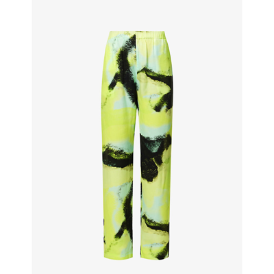 Stine Goya Fatou Abstract-print Woven Trousers In Abstract_landscape