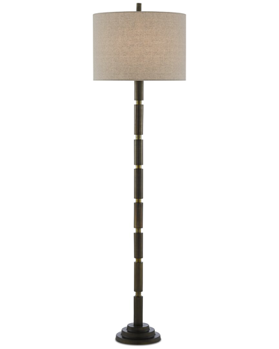 Currey & Company Lovat Brass Floor Lamp In Gold