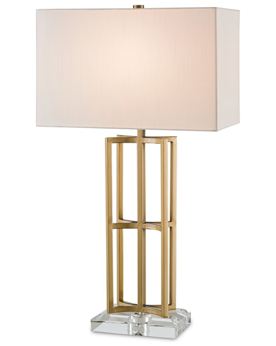 Currey & Company Devonside Brass Table Lamp In Brown