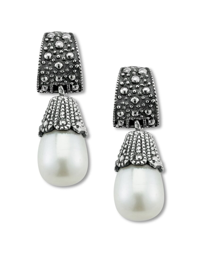 Samuel B. Silver Pearl Drop Earrings