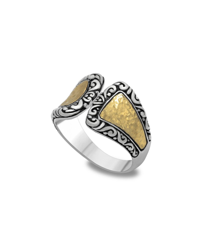 Samuel B. 18k & Silver Hammered Ring