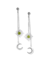 Samuel B. Silver 0.90 Ct. Tw. Peridot Moon & Star Earrings