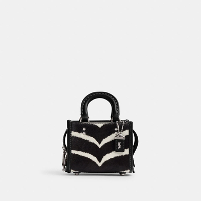 Coach Rogue 12 With Zebra Print In Silver/zebra