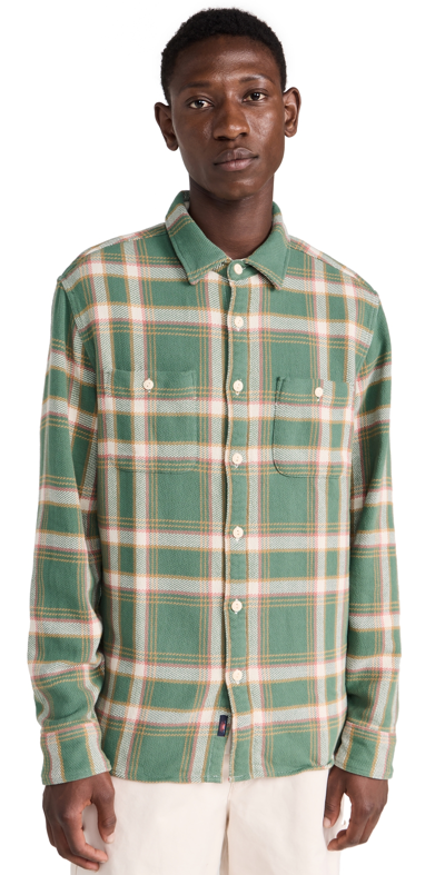 Faherty The Surf Flannel In Green