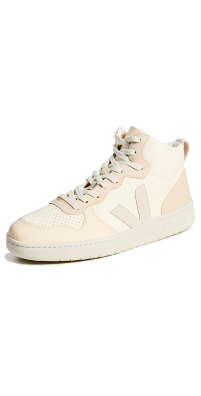 Veja V-15 High-top Sneakers In Neutrals