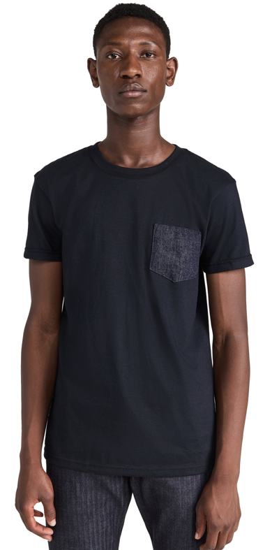 Naked & Famous Pocket Tee In Black