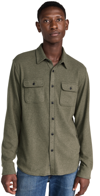 Faherty Legend Sweater Shirt Olive Melange Twill Xxl In Olive Melange Twill