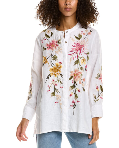 Johnny Was Women's Mei Voyager Linen Floral Tunic In Nocolor