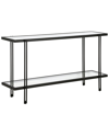Abraham + Ivy Inez 55in Blackened Bronze Console Table In Black