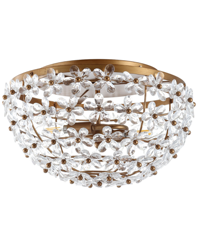 Jonathan Y Isabelle 15.5in Metal Acrylic Led Flush Mount