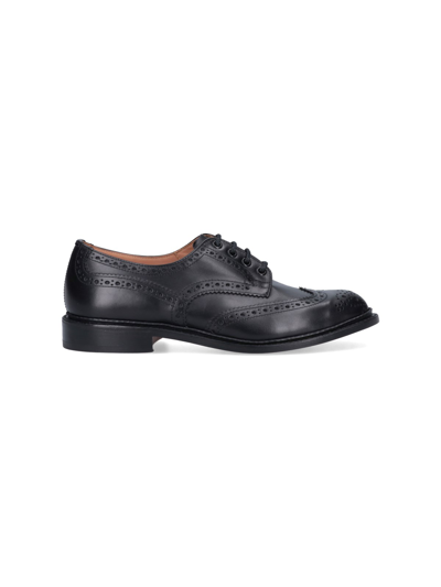 Tricker's Bourton Leather Brogues In Black  