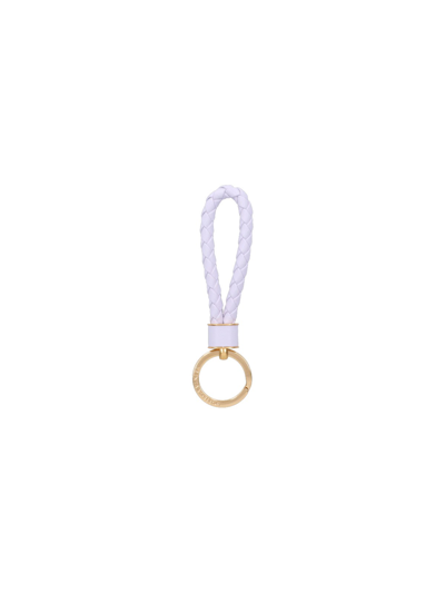 Bottega Veneta "intreccio" Keyring In Purple