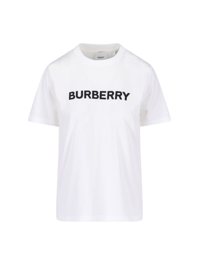 Burberry Logo T-shirt In Blanco