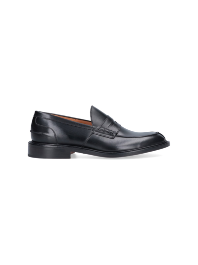 Tricker's James Penny Loafers In Black