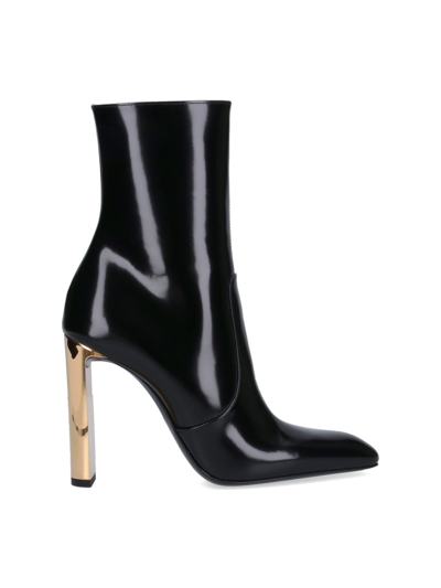 Saint Laurent Auteuil Booties In Black  