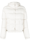 Moncler Ebre Logo-patch Padded Jacket In White