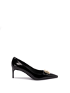 Dolce & Gabbana Pointed Toe Leather Pumps With Stiletto Heel In Black  