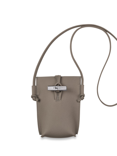 Longchamp `roseau` Phone Case In Gray
