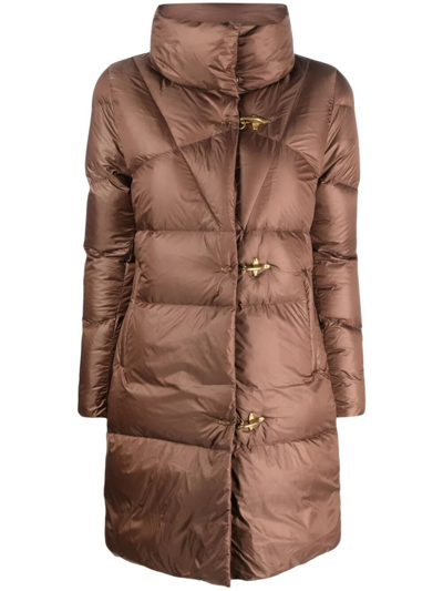 Fay Water-repellent Padded Coat In Brown