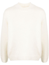 Jacquemus Pavane Intarsia Alpaca-blend Sweater In White