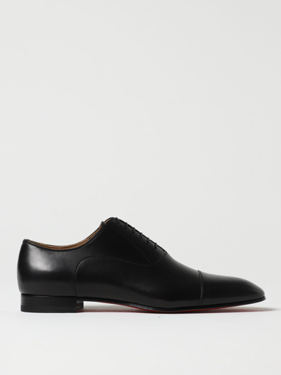 Christian Louboutin Alpha Male Patent-leather Derby Shoes In Black