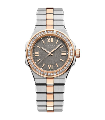 Chopard Rose Gold, Stainless Steel And Diamond Alpine Eagle Watch 33mm