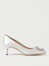 Manolo Blahnik Court Shoes  Woman In Yellow Cream