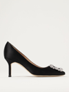 Manolo Blahnik Hangisi 105mm Buckle-embellished Pumps In Black
